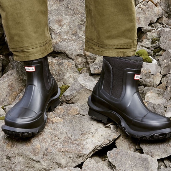 Stella McCartney hunter boots black brand new 40/41/9 - Picture 1 of 12